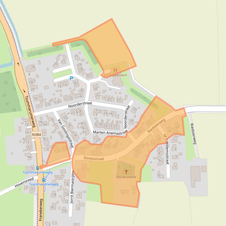 Kaart van postcodegebied 8808HL.