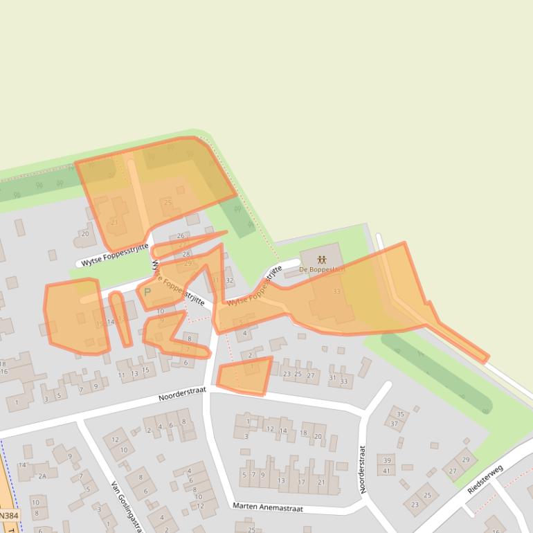 Kaart van postcodegebied 8808HP.