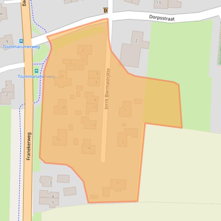 Kaart van postcodegebied 8808HT.