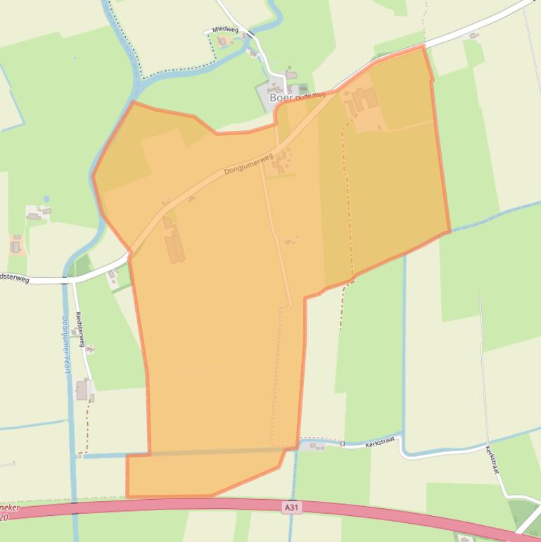 Kaart van postcodegebied 8809HW.