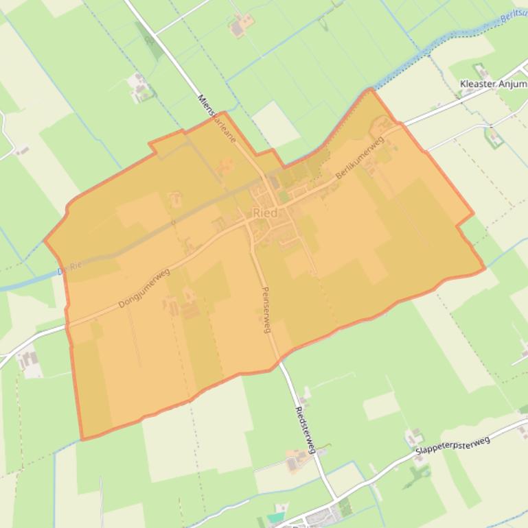 Kaart van postcodegebied 8811.