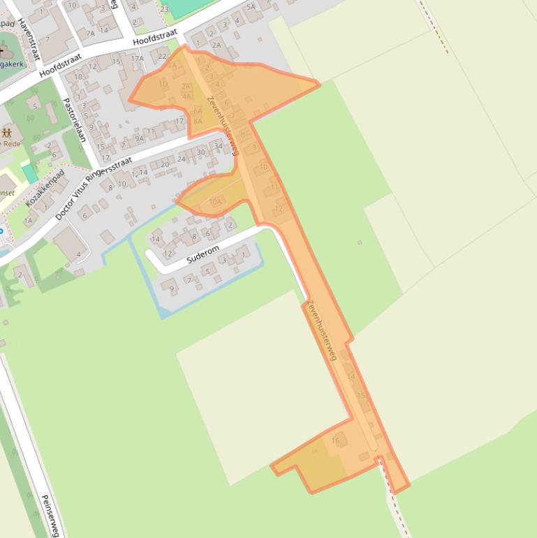 Kaart van postcodegebied 8811HP.