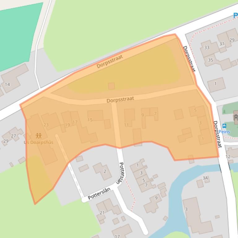 Kaart van postcodegebied 8812JJ.