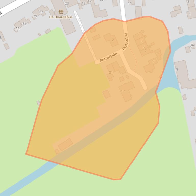 Kaart van postcodegebied 8812JS.