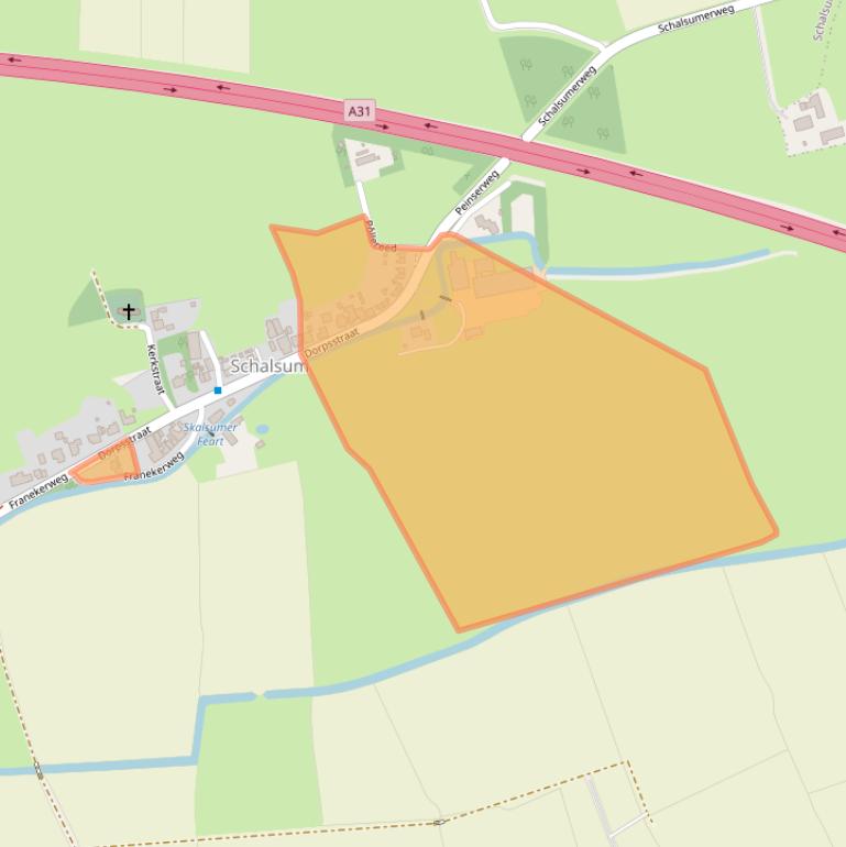 Kaart van postcodegebied 8813JB.