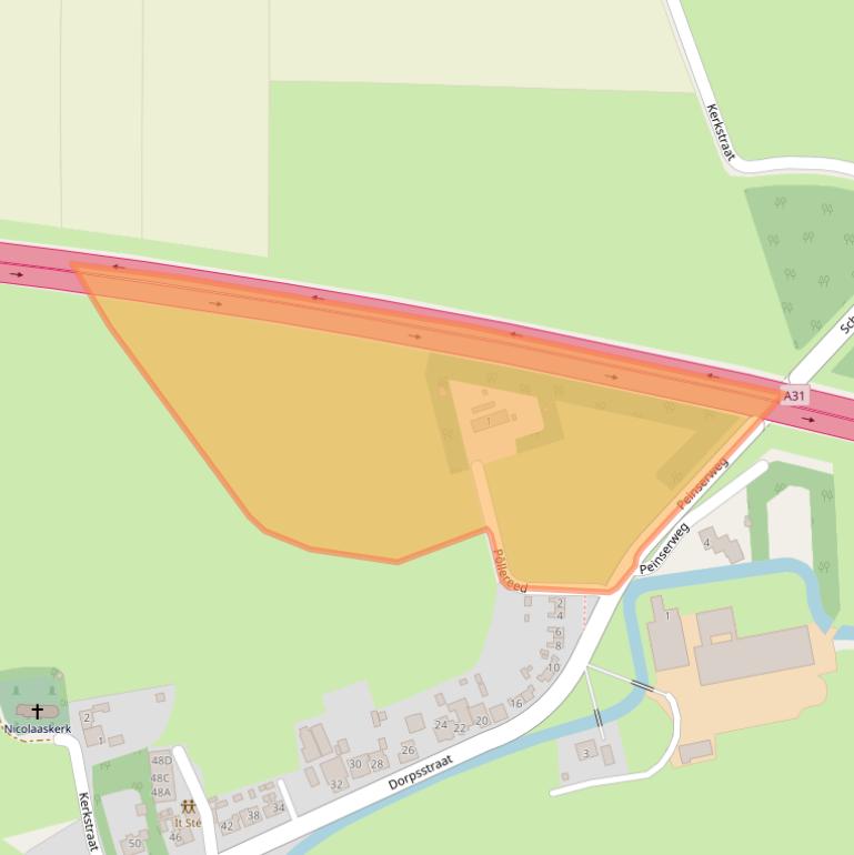 Kaart van postcodegebied 8813JD.