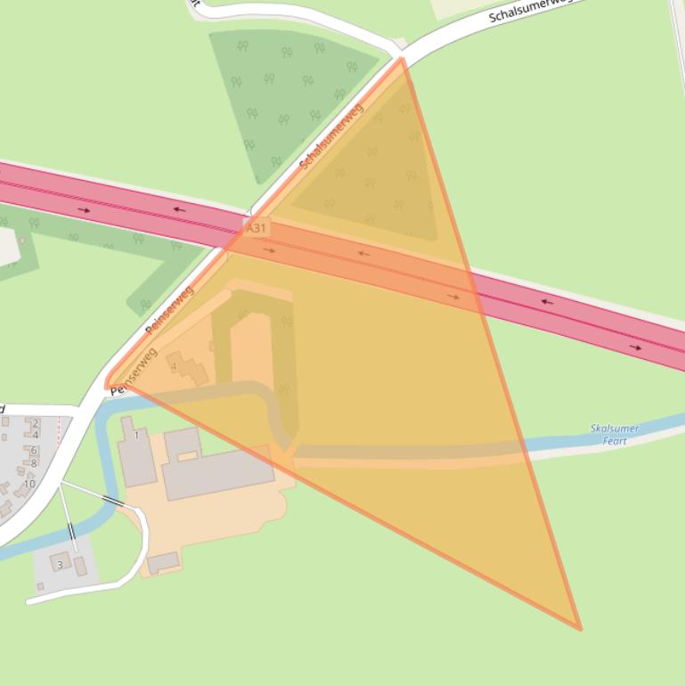 Kaart van postcodegebied 8813JE.