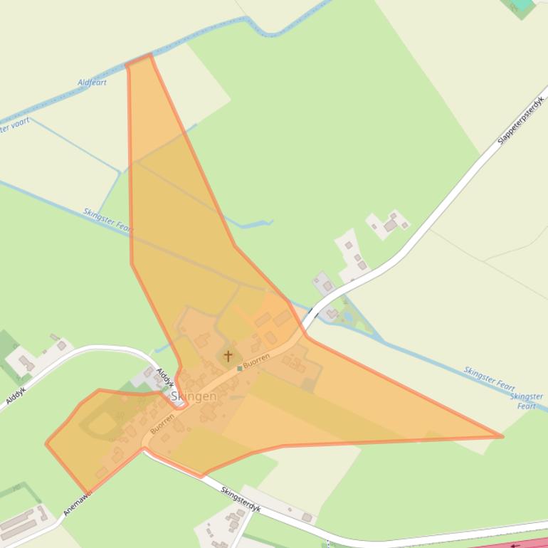 Kaart van postcodegebied 8816HV.