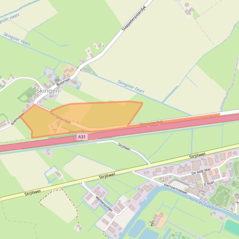 Kaart van postcodegebied 8816HZ.