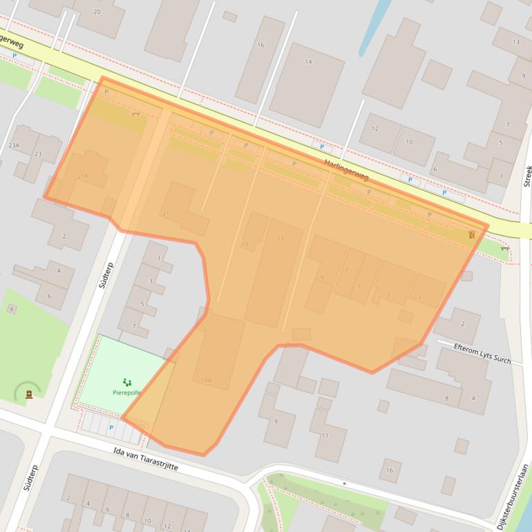 Kaart van postcodegebied 8821LD.