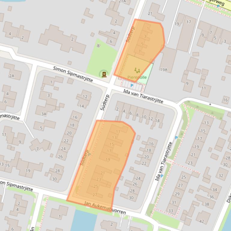 Kaart van postcodegebied 8821LG.