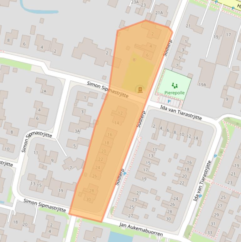 Kaart van postcodegebied 8821LH.