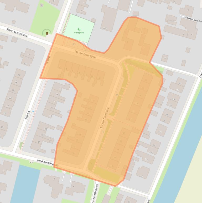 Kaart van postcodegebied 8821LJ.