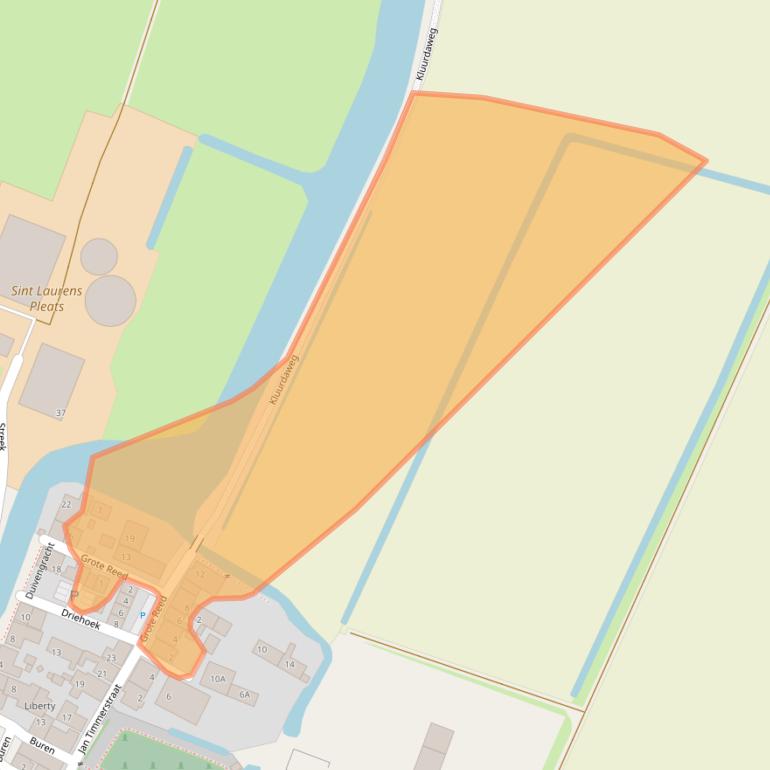 Kaart van postcodegebied 8821LR.