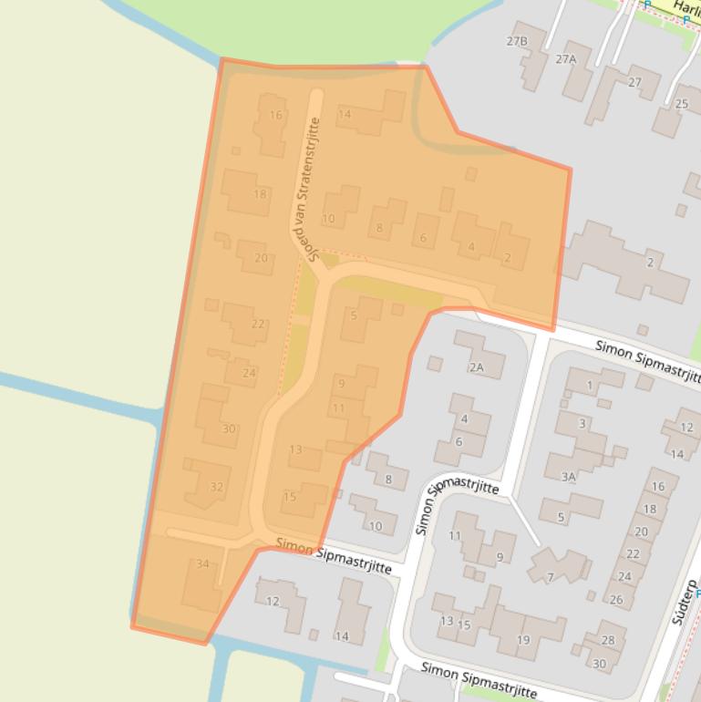 Kaart van postcodegebied 8821MC.