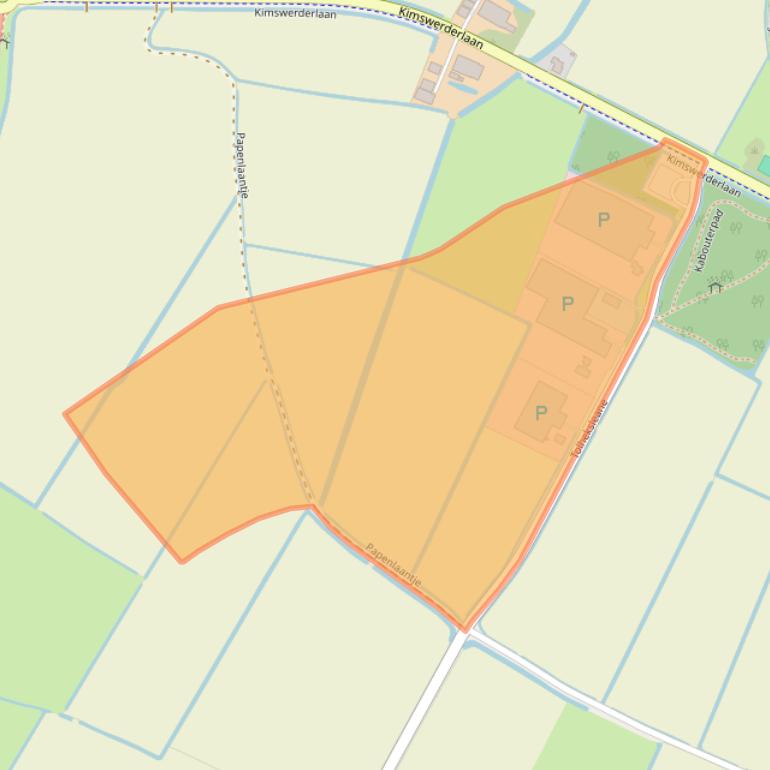 Kaart van postcodegebied 8821MD.