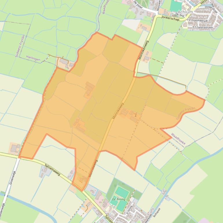 Kaart van postcodegebied 8822VA.