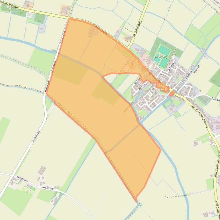 Kaart van postcodegebied 8822VB.