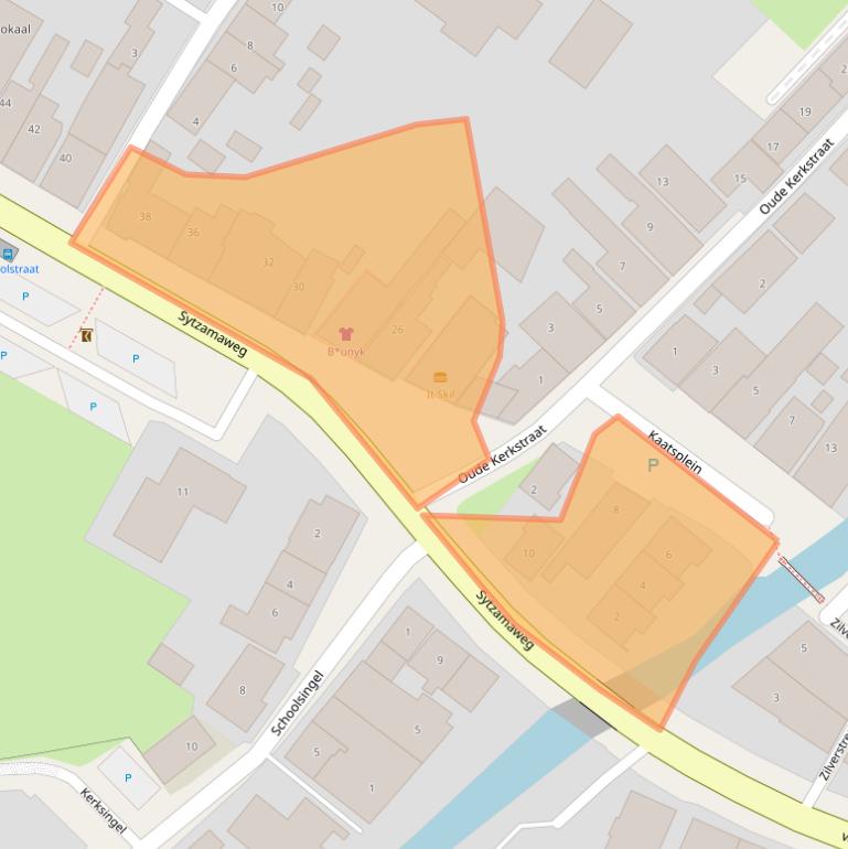 Kaart van postcodegebied 8822VC.