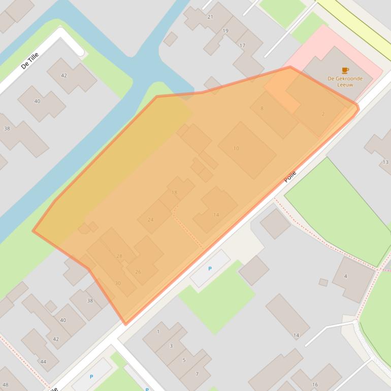 Kaart van postcodegebied 8822VE.