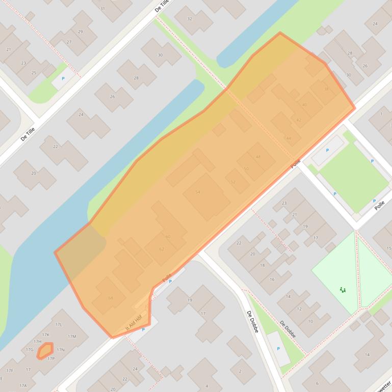 Kaart van postcodegebied 8822VG.