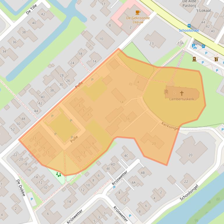 Kaart van postcodegebied 8822VH.