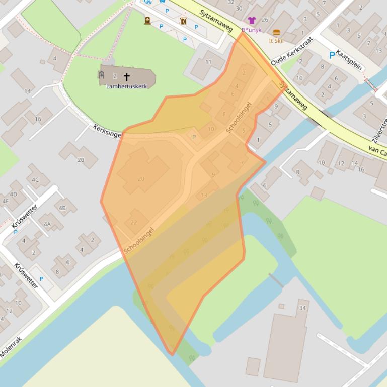 Kaart van postcodegebied 8822VJ.