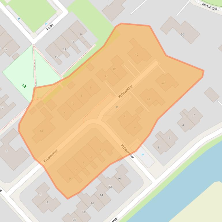 Kaart van postcodegebied 8822VL.