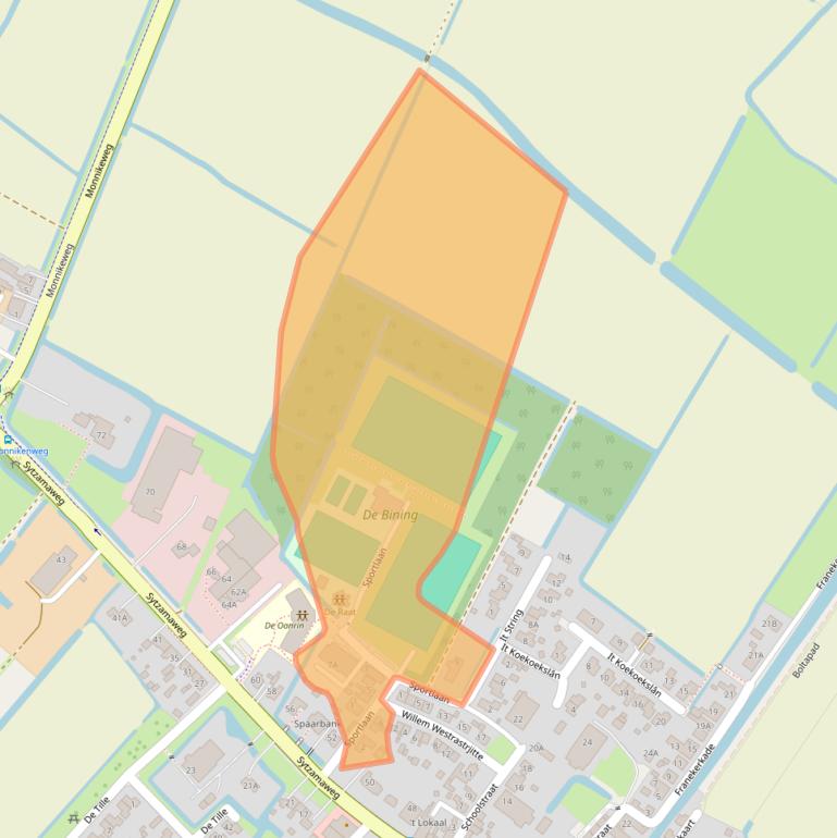 Kaart van postcodegebied 8822VM.