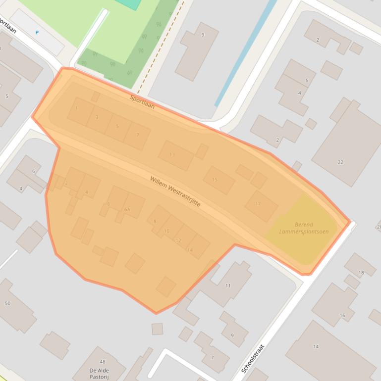 Kaart van postcodegebied 8822VN.