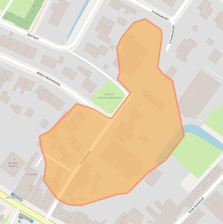 Kaart van postcodegebied 8822VP.