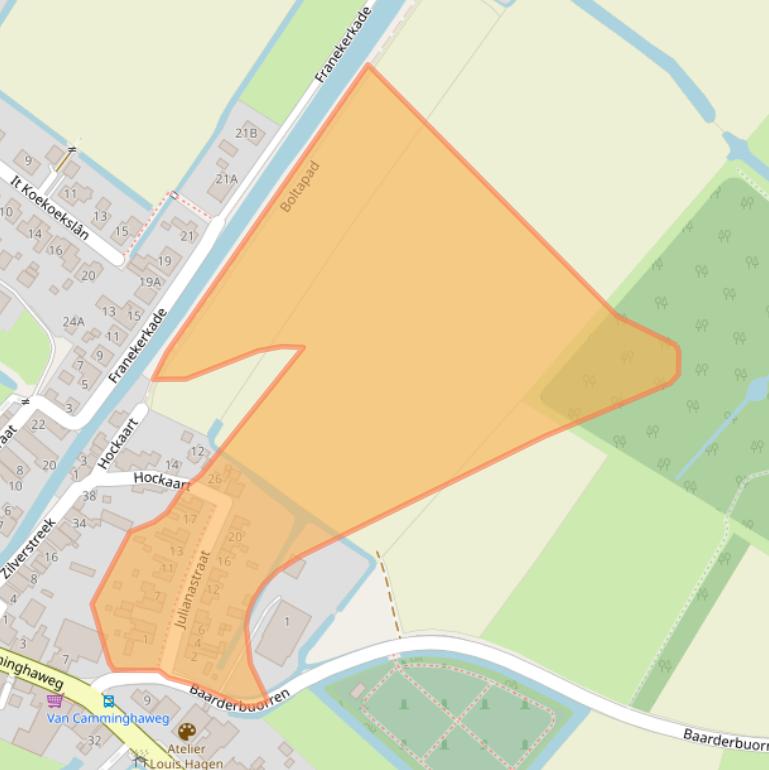 Kaart van postcodegebied 8822VX.