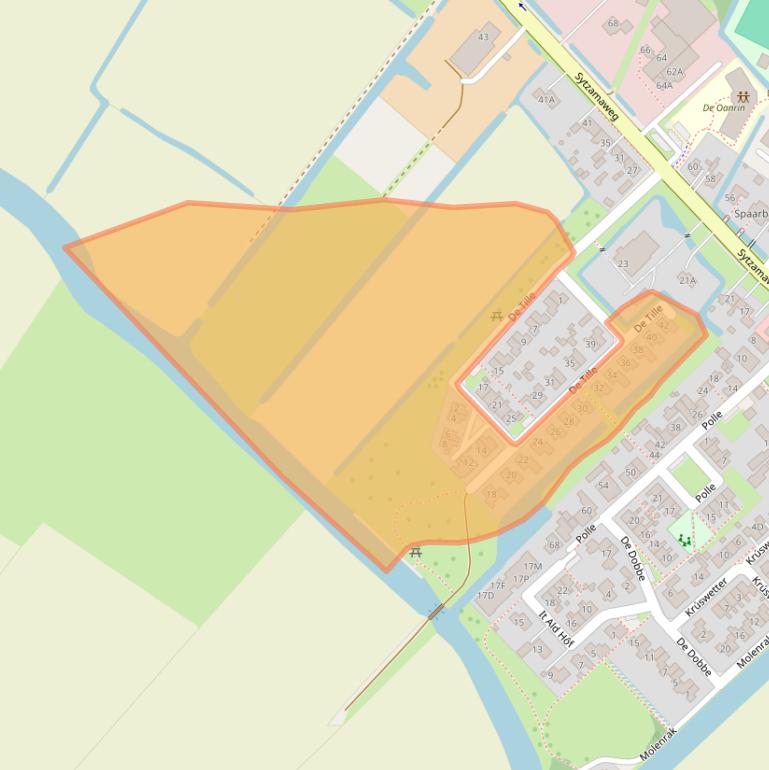 Kaart van postcodegebied 8822WG.