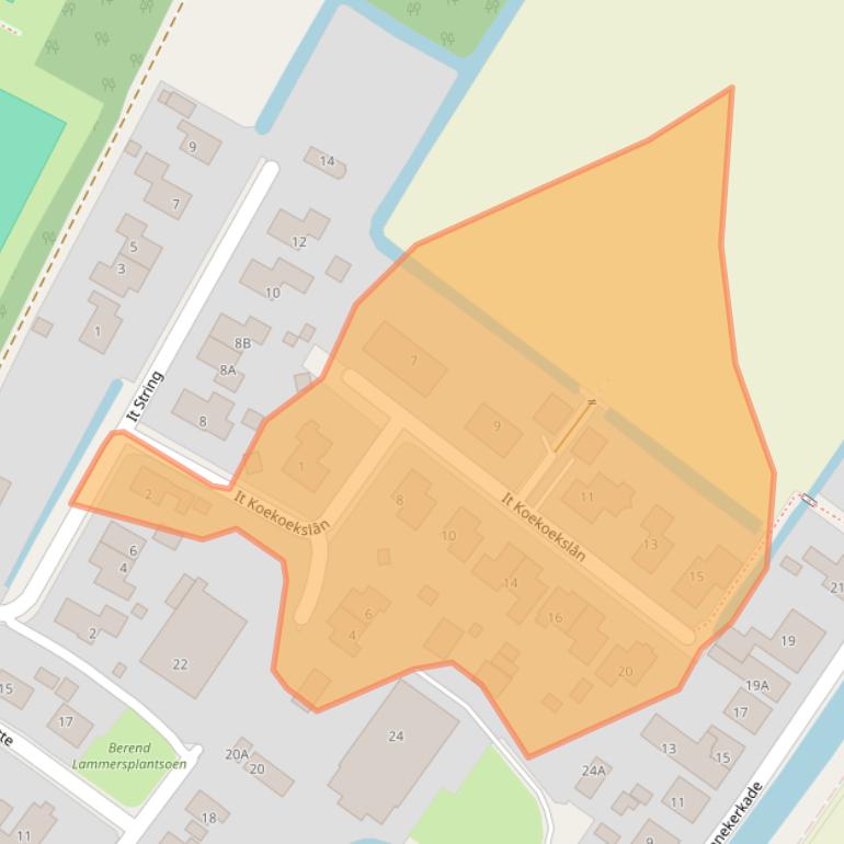 Kaart van postcodegebied 8822WV.