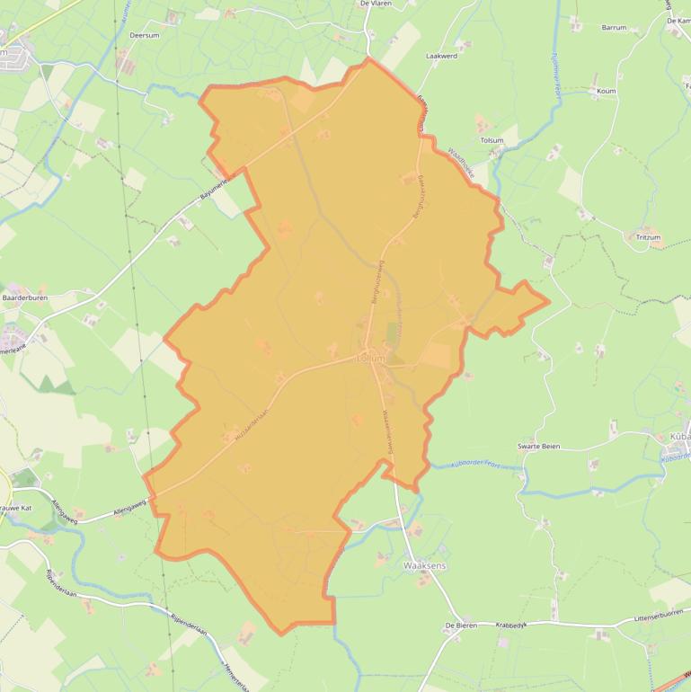 Kaart van postcodegebied 8823.