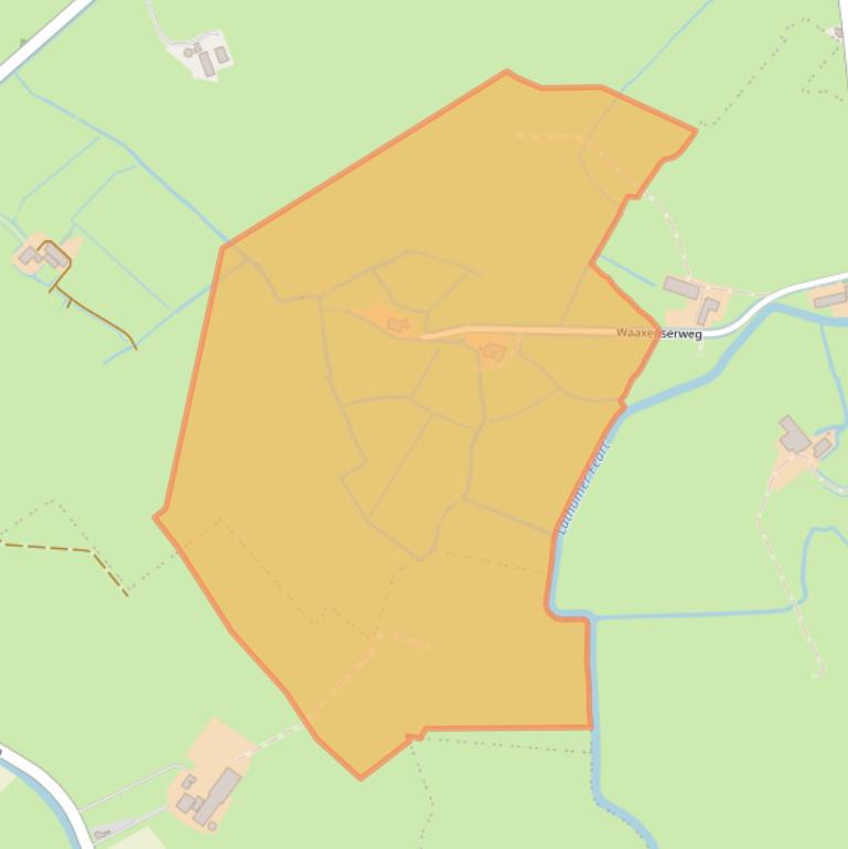 Kaart van postcodegebied 8823SE.