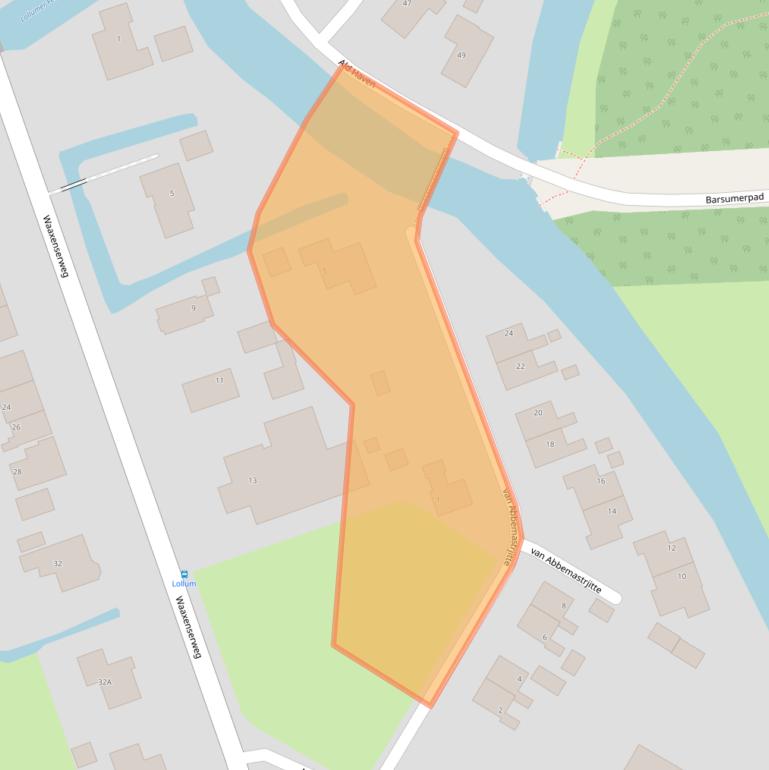 Kaart van postcodegebied 8823SG.