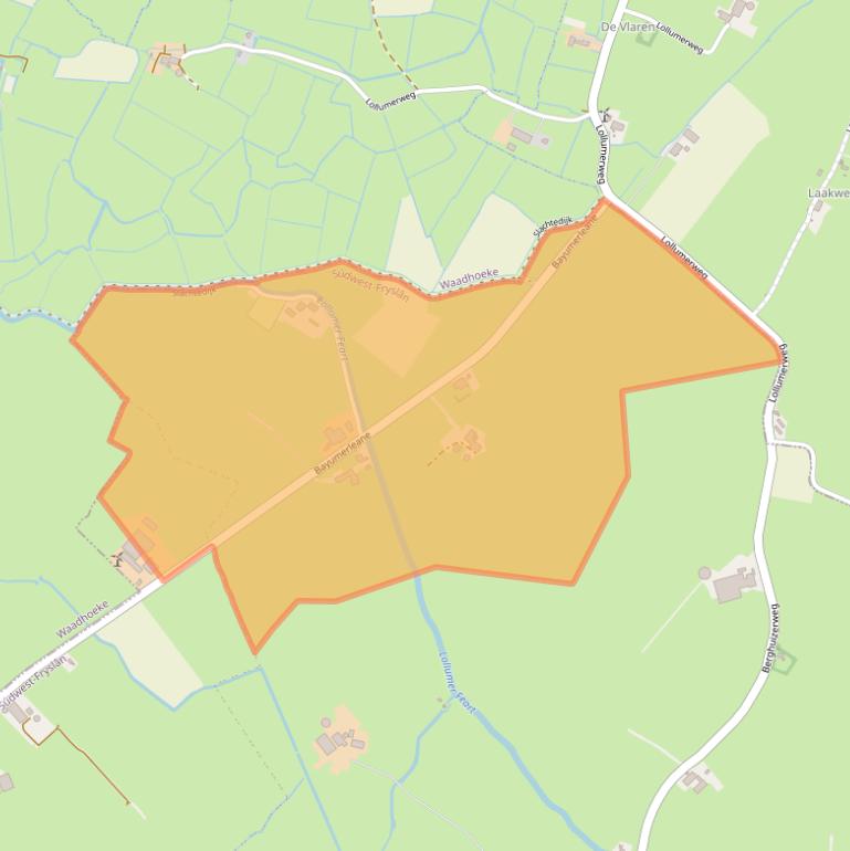 Kaart van postcodegebied 8823SH.