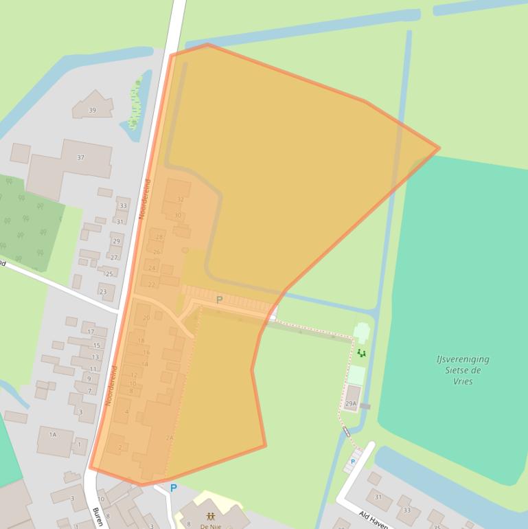 Kaart van postcodegebied 8823SN.