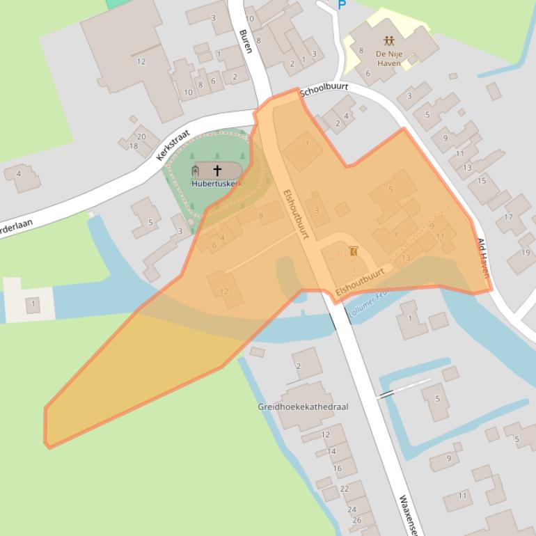 Kaart van postcodegebied 8823SV.