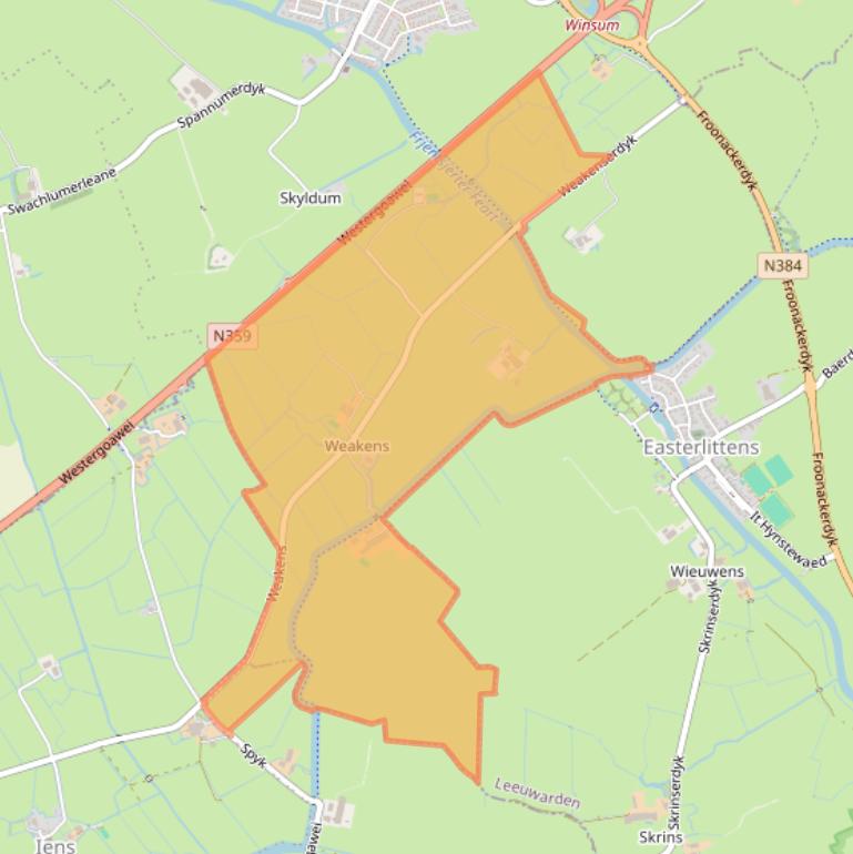 Kaart van postcodegebied 8831KP.