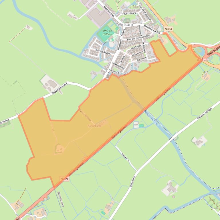 Kaart van postcodegebied 8831KR.