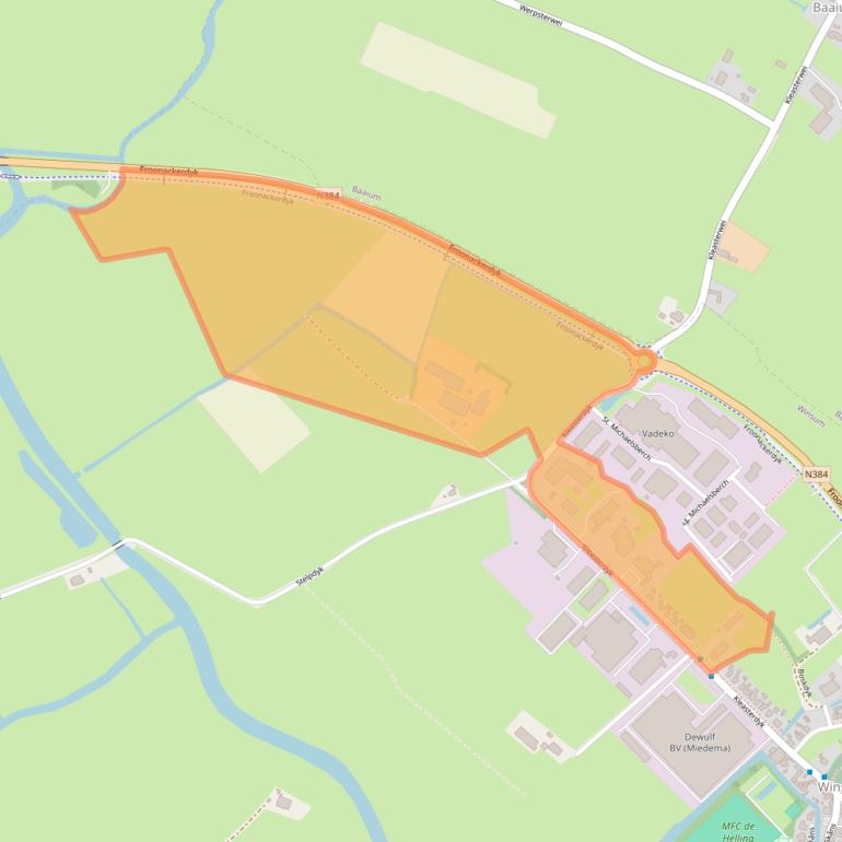 Kaart van postcodegebied 8831XC.