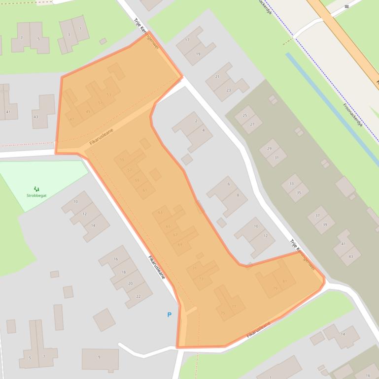 Kaart van postcodegebied 8831XE.