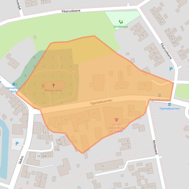Kaart van postcodegebied 8831XH.