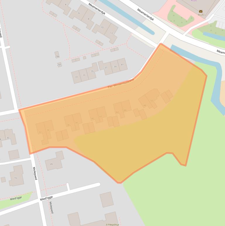 Kaart van postcodegebied 8831XM.