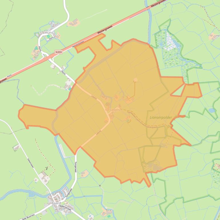 Kaart van postcodegebied 8833.