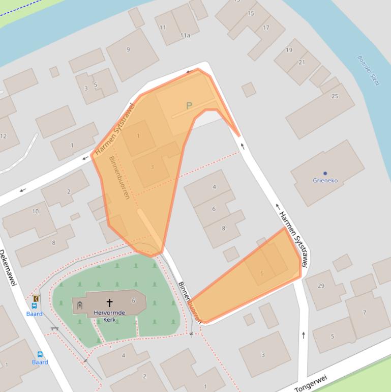 Kaart van postcodegebied 8834XD.