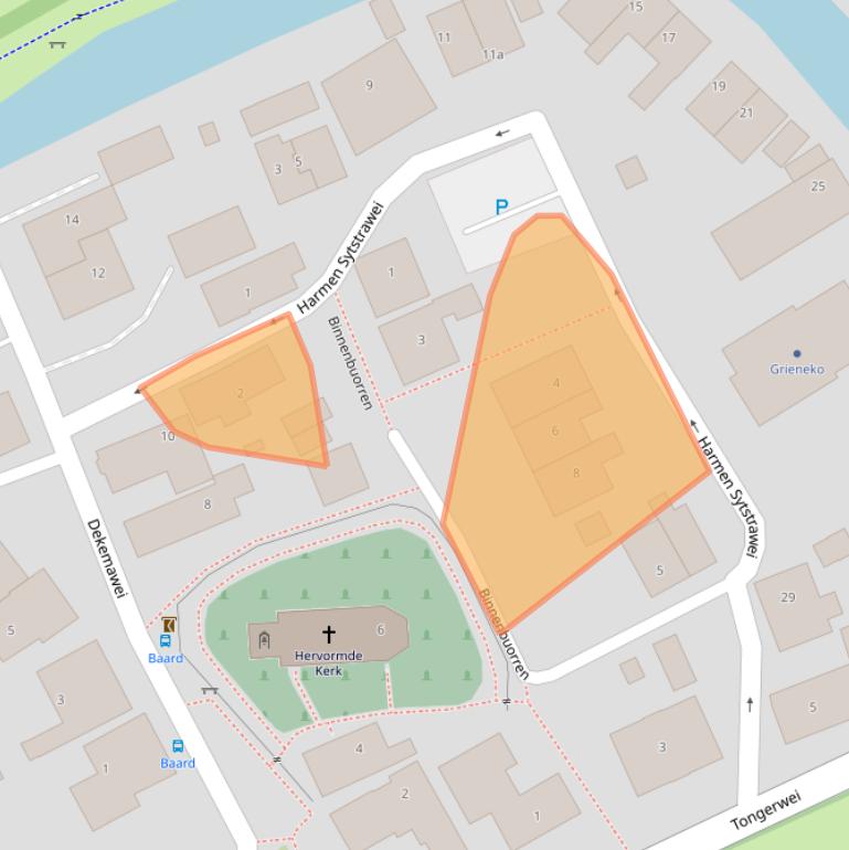 Kaart van postcodegebied 8834XG.