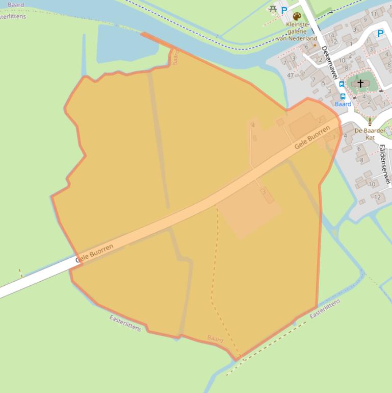 Kaart van postcodegebied 8834XK.